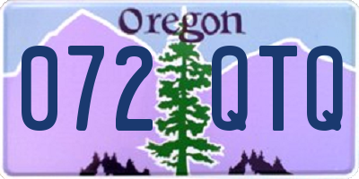 OR license plate 072QTQ