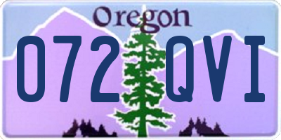 OR license plate 072QVI
