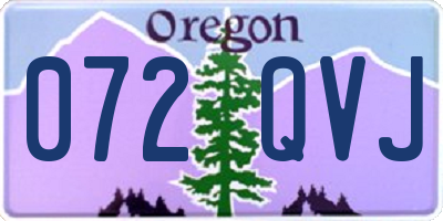 OR license plate 072QVJ