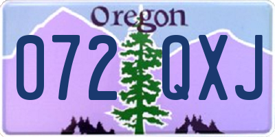 OR license plate 072QXJ