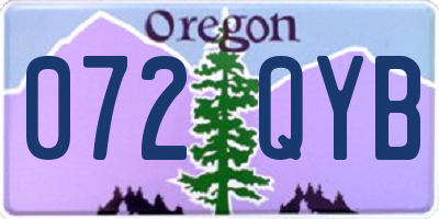 OR license plate 072QYB