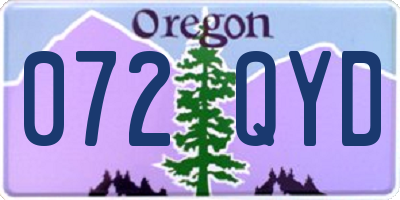 OR license plate 072QYD