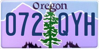 OR license plate 072QYH