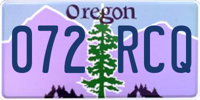 OR license plate 072RCQ