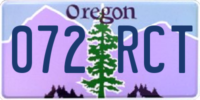 OR license plate 072RCT