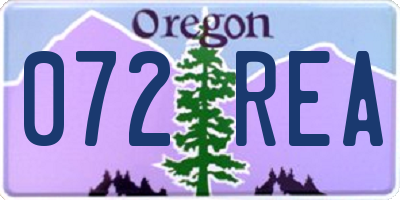 OR license plate 072REA