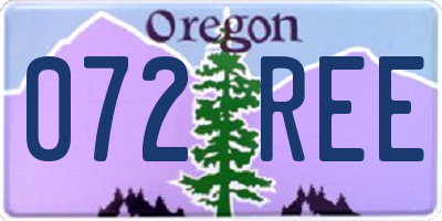 OR license plate 072REE