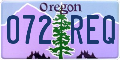 OR license plate 072REQ