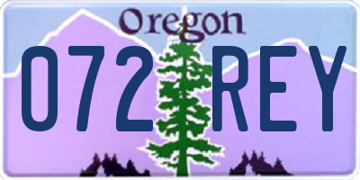 OR license plate 072REY