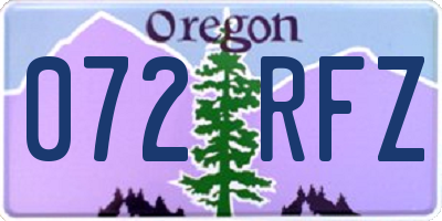 OR license plate 072RFZ