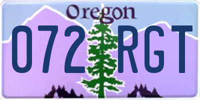 OR license plate 072RGT
