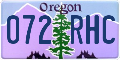 OR license plate 072RHC