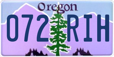 OR license plate 072RIH