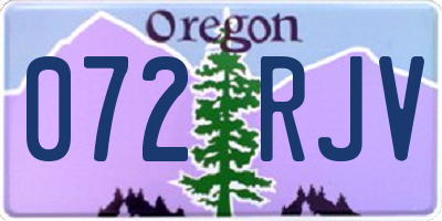 OR license plate 072RJV