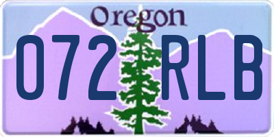 OR license plate 072RLB