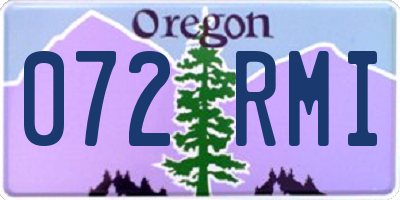 OR license plate 072RMI