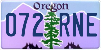 OR license plate 072RNE