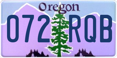 OR license plate 072RQB