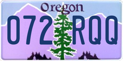 OR license plate 072RQQ