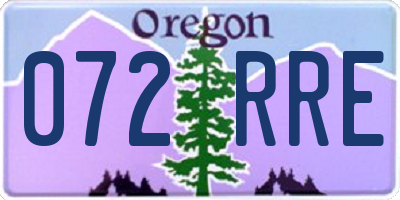 OR license plate 072RRE