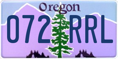 OR license plate 072RRL