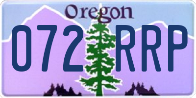 OR license plate 072RRP