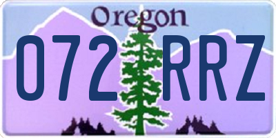 OR license plate 072RRZ