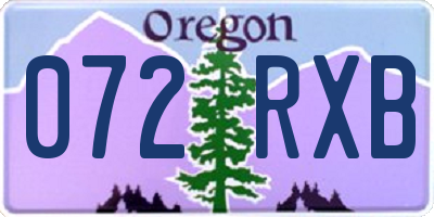 OR license plate 072RXB