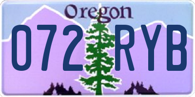 OR license plate 072RYB
