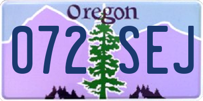 OR license plate 072SEJ