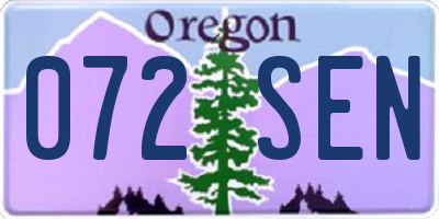 OR license plate 072SEN