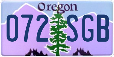 OR license plate 072SGB