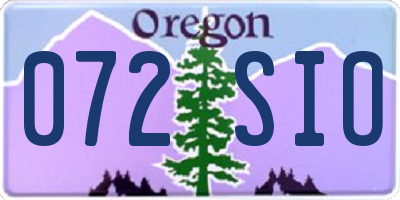 OR license plate 072SIO