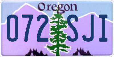 OR license plate 072SJI