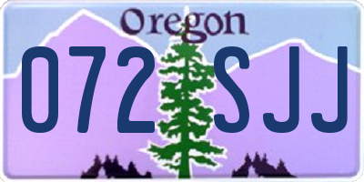 OR license plate 072SJJ