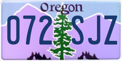 OR license plate 072SJZ