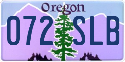 OR license plate 072SLB