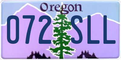 OR license plate 072SLL