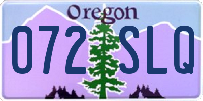 OR license plate 072SLQ