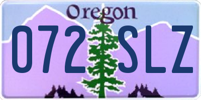 OR license plate 072SLZ
