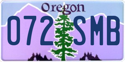 OR license plate 072SMB