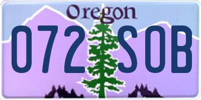 OR license plate 072SOB