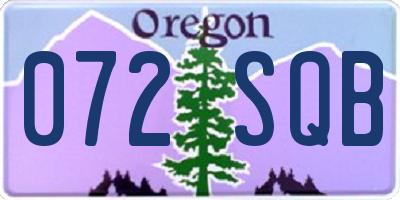 OR license plate 072SQB