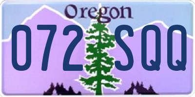 OR license plate 072SQQ