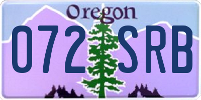 OR license plate 072SRB