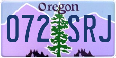 OR license plate 072SRJ