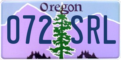 OR license plate 072SRL