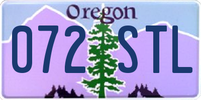 OR license plate 072STL