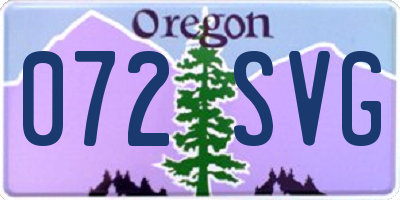 OR license plate 072SVG