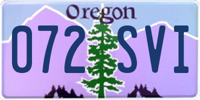 OR license plate 072SVI